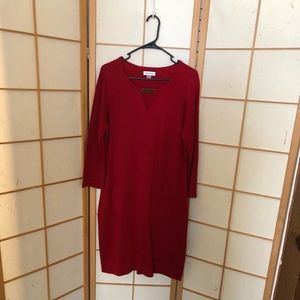 Calvin Klein Red Sweater Dress